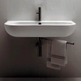 Раковина AZZURRA NUVOLA 90x45 см белая с отверстием под смеситель - миниатюра фото 1