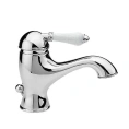 Однорычажный смеситель Nicolazzi P.m. Blanc A с донным клапаном и ручками из состаренной керамики, хром (3402CR76A) - миниатюра фото 1