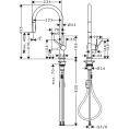 Смеситель для кухни Hansgrohe Talis M54 с выдвижным душем, хром (72800000) - миниатюра фото 2