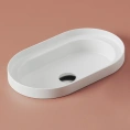 Раковина Artceram Fuori Scala 58×36 см без отверстия и перелива, белая матовая (TFL033 05 00) - миниатюра фото 1