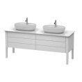 Напольная база Duravit Luv с 2 выдвижными ящиками, цвет белый шелковисто-матовый (LU9567B3636) - миниатюра фото 1