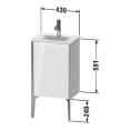 Тумба подвесная Duravit XViu 591x430x310 мм белый глянцевый/чёрный матовый (XV4068LB222) - миниатюра фото 2
