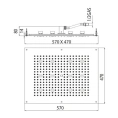 Верхний душ BOSSINI DREAM-RECTANGULAR 570x470 мм с RGB-подсветкой и хромотерапией (H37455.045) - миниатюра фото 2