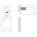 Электронный настенный смеситель GESSI 316 MECCANICA для раковины, цвет Steel Brushed (54215#239) - миниатюра фото 2