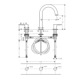 Смеситель для раковины Hansgrohe Vernis Shape матовый черный на 3 отверстия (71563670) - миниатюра фото 2