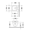 Подвесной унитаз Duravit DURASTYLE Rimless с сиденьем с автозакрыванием (257109+006379)) - миниатюра фото 2