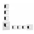 Термостат для душа Bossini Cube с девиатором и хромированным покрытием (Z032205.030) - миниатюра фото 1