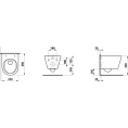 Подвесной унитаз LAUFEN KARTELL безободковый, компактный, белый глянец (8.2033.3.000.000.1) - миниатюра фото 2