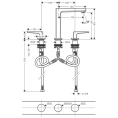 Смеситель для раковины Hansgrohe Metropol 160, 3 отв., с донным клапаном, хром (32515000) - миниатюра фото 2