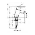 Смеситель для раковины Hansgrohe Focus с донным клапаном Push-Open, хром (31604000) - миниатюра фото 2