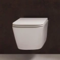 Унитаз подвесной GLOBO Stone безободковый компактный 45×37 см со скрытым монтажом (STS07.BI) - миниатюра фото 1