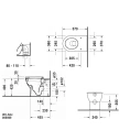 Унитаз напольный пристенный Duravit Darling New с вертикальным смывом, 370x570 мм (2139090000) - миниатюра фото 2