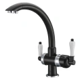 Смеситель для кухни Zorg ZR 327 YF Chrome Black: Стиль и функциональность - миниатюра фото 1