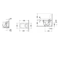 Унитаз напольный пристенный Duravit ME by Starck SensoWash с вертикальным смывом и горизонтальным выпуском (2169592000) - миниатюра фото 2