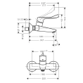 Настенный смеситель для раковины Hansgrohe Focus Care с длинной ручкой, хром (31913000) - миниатюра фото 2