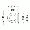 Подвесной унитаз Duravit DuraStyle basic для детей с вертикальным смывом, 4,5 л (2574090000) - миниатюра фото 2