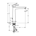 Смеситель для раковины Hansgrohe Talis E 240, золото, с донным клапаном (71716990) - миниатюра фото 2