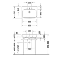 Раковина Duravit Happy D2 для мебели 650x505 мм, белая, шлифованная, с переливом (2318650027) - миниатюра фото 2