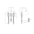 Смеситель для раковины GESSI VENTI20 на 3 отверстия, матовый черный (65015#299) - миниатюра фото 2