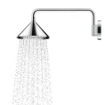 Верхний душ AX ShowerCollection с 2 форсунками, держателем, настенным монтажом и дизайном Front (хром, 240/279 мм) (26021000) - миниатюра фото 1
