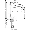 Смеситель для раковины Hansgrohe Metropol Classic 31302000 - миниатюра фото 2