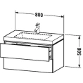 Тумба с раковиной DURAVIT L-Cube 80 см цвет дуб кашемир (LC6927O1111) - миниатюра фото 2