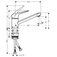 Кухонный смеситель Hansgrohe Focus M42: стиль и эргономика в хроме (71808800) - миниатюра фото 2