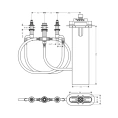 Встраиваемая часть смесителя Hansgrohe для борта ванны: элегантное решение на 4 отверстия (13440180) - миниатюра фото 2