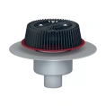 Воронка HL62.1PSafe для аварийного водостока с электро обогревом и вертикальным выпуском - миниатюра фото 1