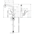 Смеситель для кухни Hansgrohe Metris 14822800 - миниатюра фото 3