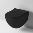 Унитаз подвесной Artceram FILE 2.0 безободковый компактный 36x52 см, матовый черный (FLV004 17 30) - миниатюра фото 1