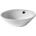 Накладная круглая раковина Duravit 530 мм без отверстия под смеситель, с переливом, белая (408530000) - миниатюра фото 1