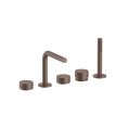 Смеситель для ванны Fantini AF/21 с ручным душем, 5 отверстий, цвет Matt Copper PVD (27 P9 A265) - миниатюра фото 1