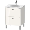 Тумба напольная Duravit Brioso под раковину с двумя ящиками 685x620x479 мм, цвет White High Gloss (BR451002222) - миниатюра фото 1
