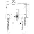 Гигиенический душ GESSI Rilievo настенный 1/2, цвет nero XL (59151#299) - миниатюра фото 2