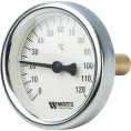 Термометр биметаллический 63 мм 1/2, 120 C с погружной гильзой 50 мм Watts F+R801 OR - миниатюра фото 1