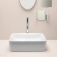 Накладная раковина GSI Sand без перелива 50x38x14 см белого цвета - миниатюра фото 1