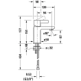 Смеситель для раковины Duravit D-Neo без донного клапана, хром (DE1011002010) - миниатюра фото 2
