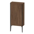 Подвесной шкаф Duravit XViu 890x500x240 мм, 1 дверь, цвет черный матовый/орех темный (XV1306RB221) - миниатюра фото 1