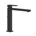 Смеситель для раковины Gessi Rettangolo с донным клапаном и высоким изливом в черном цвете (11923#299) - миниатюра фото 1