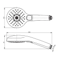 Ручной душ TOTO SHOWERS трёхрежимный Comfort Wave, Active Wave, Warm Spa, хром (TBW01011E1A) - миниатюра фото 2