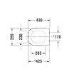 Сиденье для унитаза Duravit D-Code с микролифтом, белое (67390000) - миниатюра фото 2