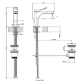 Смеситель для раковины GESSI Rilievo однорычажный, цвет Nero XL (59001#299) - миниатюра фото 2