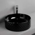 Раковина Artceram Rombo 44 см черная глянцевая без отверстий (OSL009 03 00 ) - миниатюра фото 1