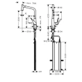 Кухонный смеситель Hansgrohe Metris M71 с выдвижным душем и поворотным изливом (73801800) - миниатюра фото 2