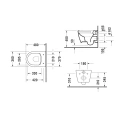Унитаз подвесной Duravit ME BY STARCK с технологией Rimless, цвет белый матовый (2530092600) - миниатюра фото 2