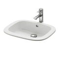 Встраиваемая раковина TOTO Public 530x450 мм белого цвета с технологией CeFiONtect (LW763Y#XW) - миниатюра фото 1