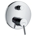 Смеситель для ванны Hansgrohe Talis S встраиваемый с вакуумным переключателем и защитой от обратного потока, хром (32477000) - миниатюра фото 1