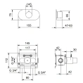 Настенный термостатический смеситель FANTINI FONTANE BIANCHE Matt Gun Metal PVD (47 P5 P300B) - миниатюра фото 2