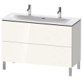 Тумба напольная под раковину Duravit L-Cube 234412, 704x1220x481 мм, 2 ящика, цвет White High Gloss (LC659902222) - миниатюра фото 1